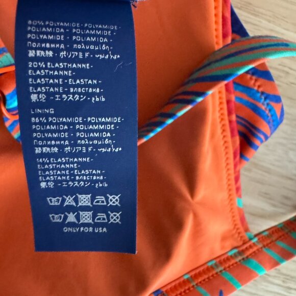 Vilebrequin Plumes Feria One Piece Swimsuit Size 8 Printed Multicolored SW-2099 - Picture 11 of 13